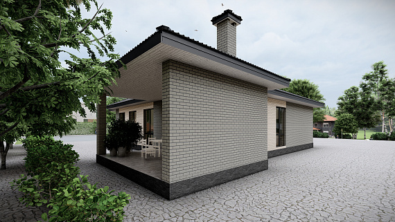 Одноэтажный кирпичный дом К1 - 298 м² – 1